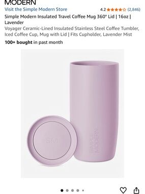 Lavender Insulated Travel Mug - 16oz